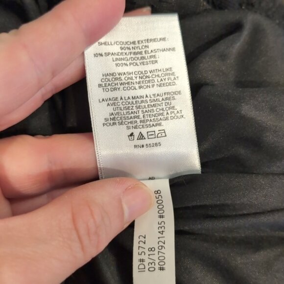 Express Ruched Lace Bodycon Dress Sleeveless Vneck Vback Fitted Cocktail LBD - Picture 14 of 14